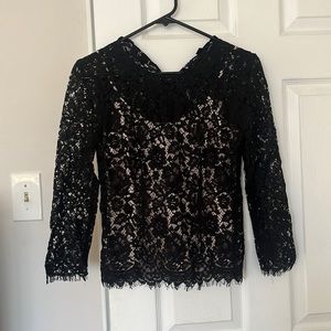 Lace overlay top